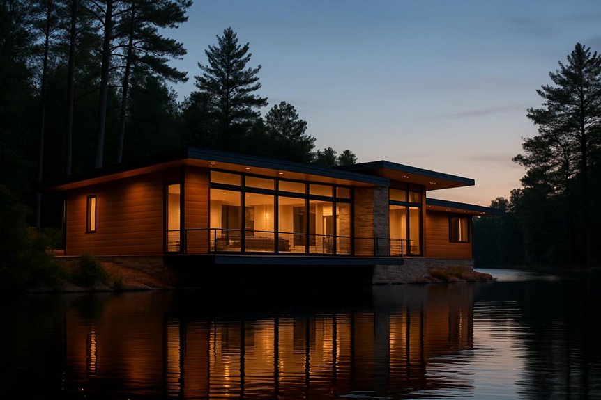 custom lake house design