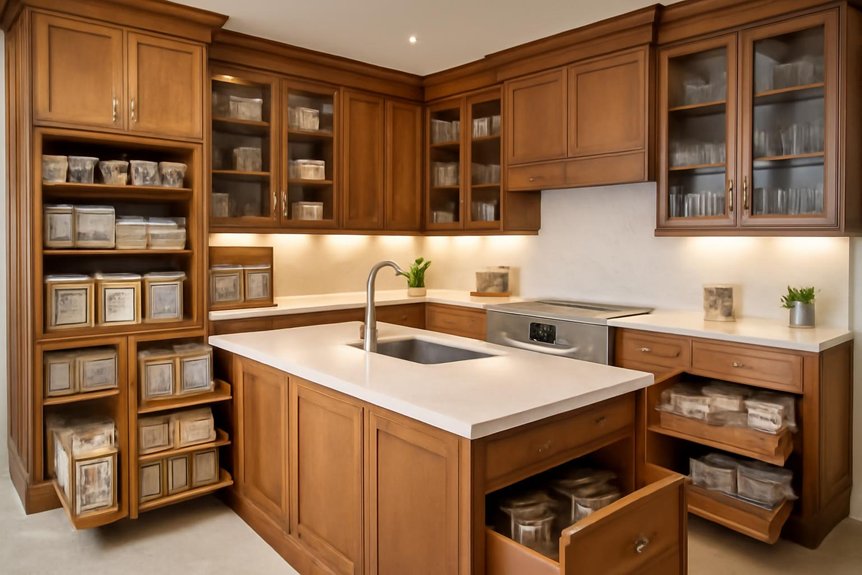 maximized custom kitchen storage